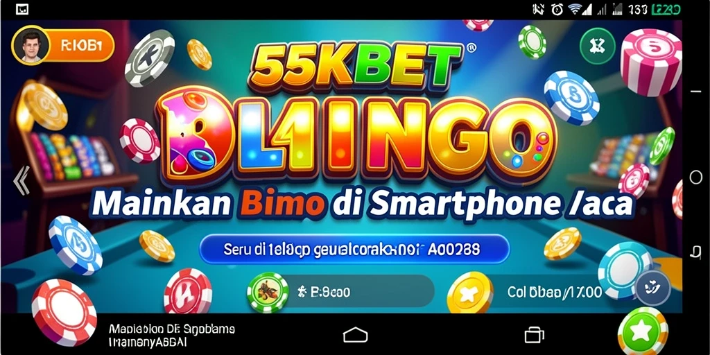 Tampilan gameplay seru di 55KBET dengan aksi Bingo menarik.