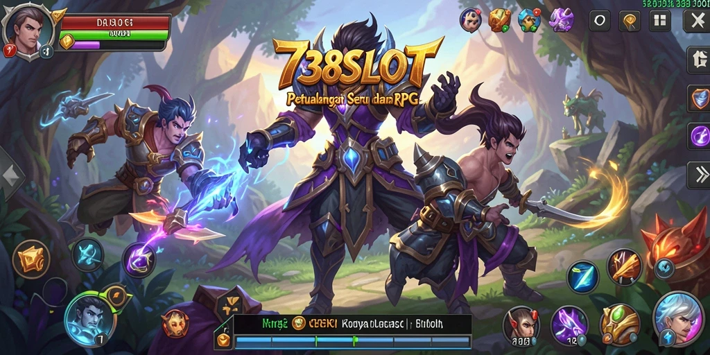 Tangkapan layar 738SLOT menampilkan aksi seru dalam pertempuran RPG.