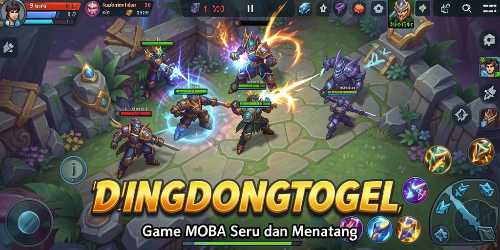 Gameplay DINGDONGTOGEL dengan pertempuran seru dan strategi tim.