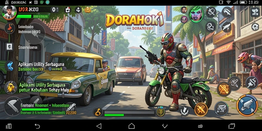 Tampilan antarmuka aplikasi DORAHOKI yang intuitif dan mudah digunakan.