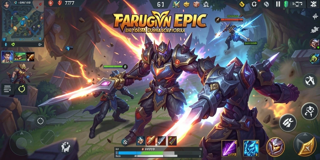 Screenshot gameplay GN777 menunjukkan aksi pertempuran yang intens.
