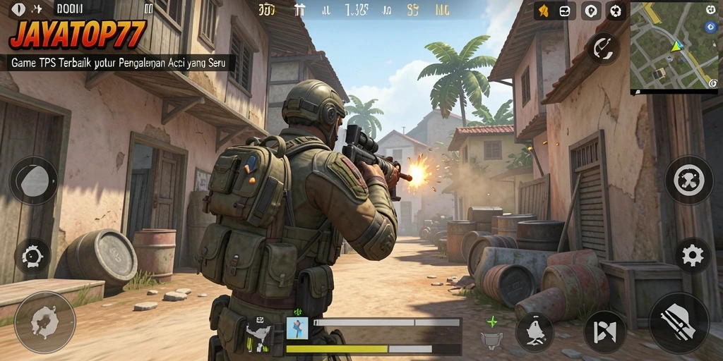 Tampilan gameplay intens dalam JAYATOP77 dengan aksi seru.