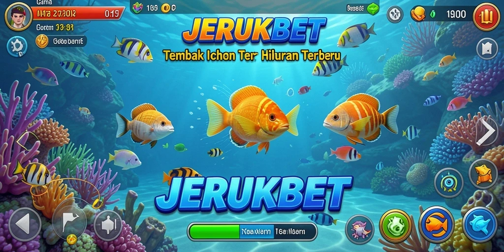 Screenshot JERUKBET menampilkan aksi menangkap ikan yang seru dan penuh warna.