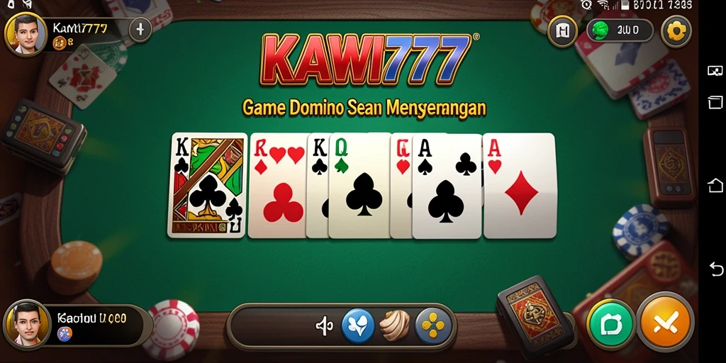 Screenshot gameplay KAWI777 menampilkan suasana seru dalam permainan Domino.