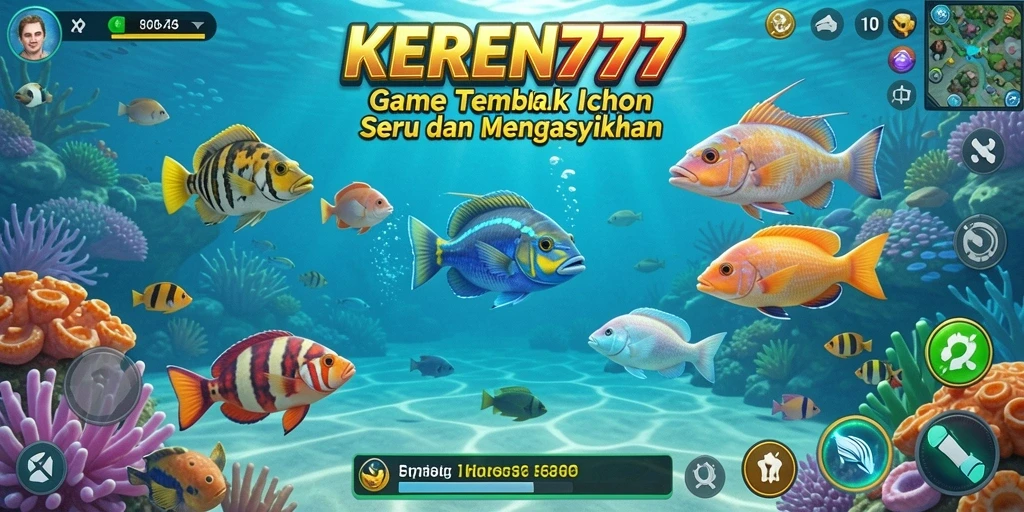 Tampilan gameplay KEREN777 yang menarik dan penuh aksi Tembak Ikan.