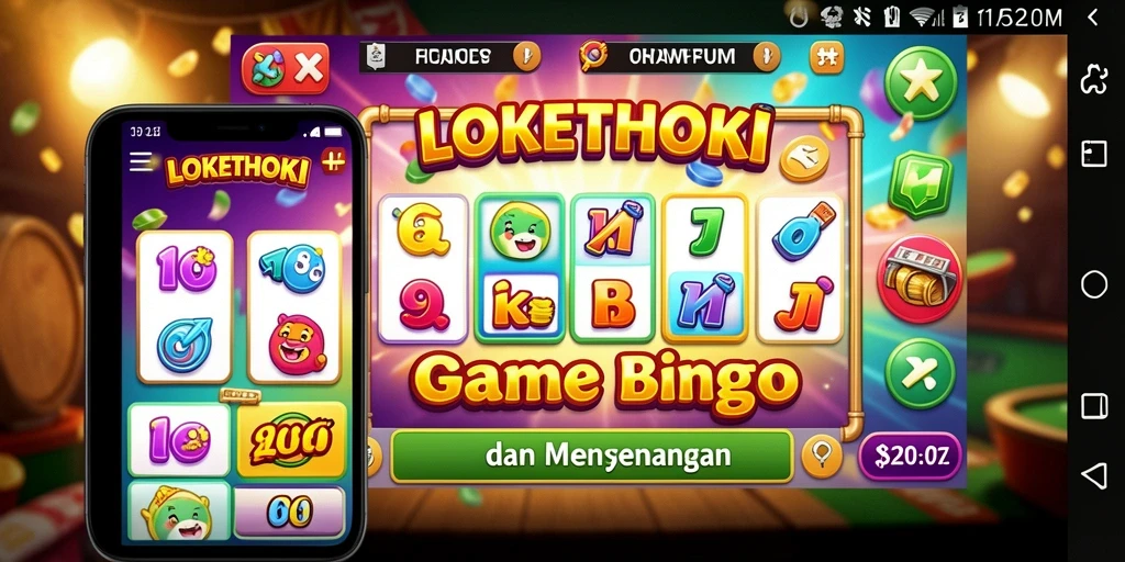 Tampilan gameplay seru di LOKETHOKI saat bermain Bingo.