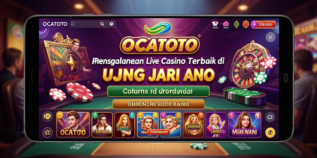 Screenshot gameplay OCATOTO menampilkan keseruan permainan Live Casino.