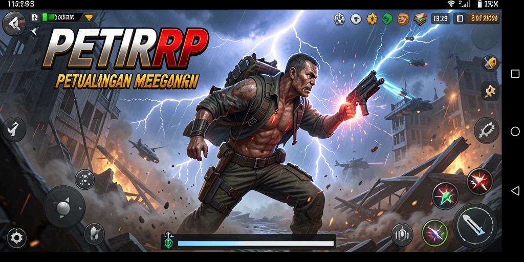 Tampilan gameplay action yang mendebarkan dalam PETIRRP.