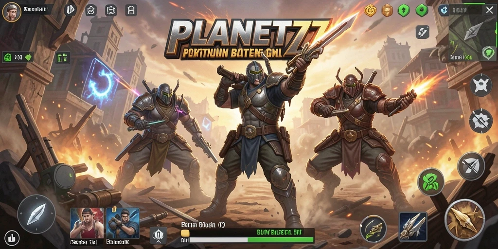 Tangkapan layar menunjukkan pertempuran seru di PLANET77 dengan grafis menawan.