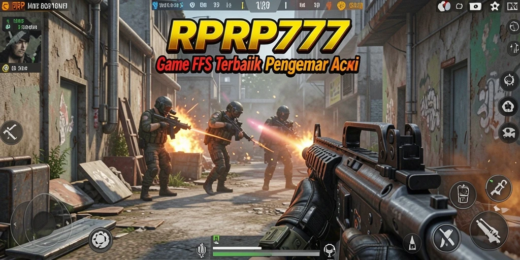 Tangkapan layar RPRP777 menunjukkan aksi gameplay FPS yang mendebarkan.