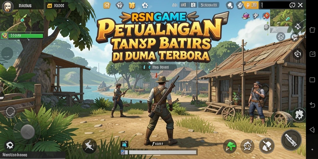 Tampilan dinamis gameplay RSNGAME di dunia terbuka.