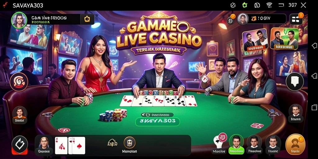 Tampilan menarik dari gameplay Live Casino SAVAYA303 yang mengesankan.