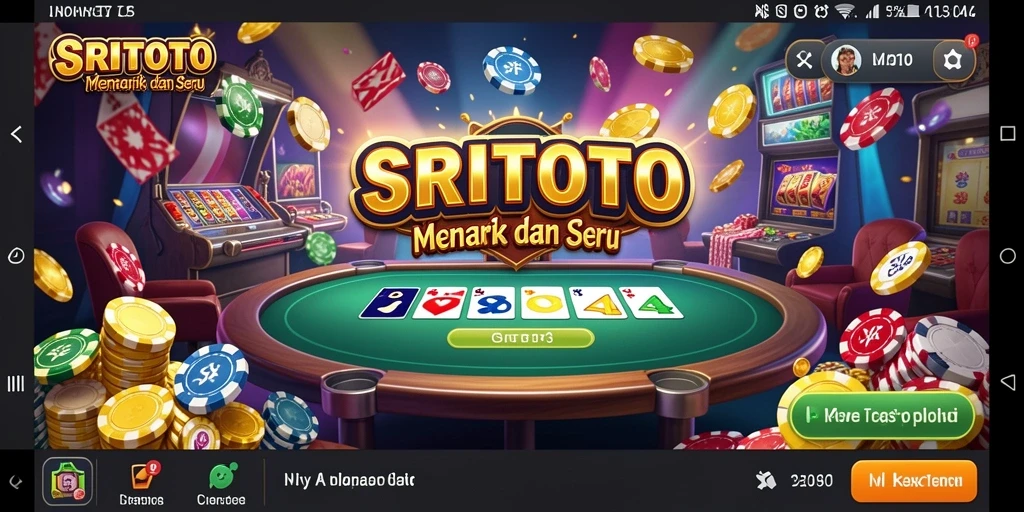 Tampilan gameplay SRITOTO yang seru dan penuh aksi di arena Kasino.