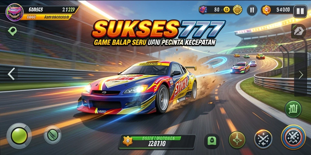 Tampilan gameplay Racing yang mendebarkan di SUKSES777.