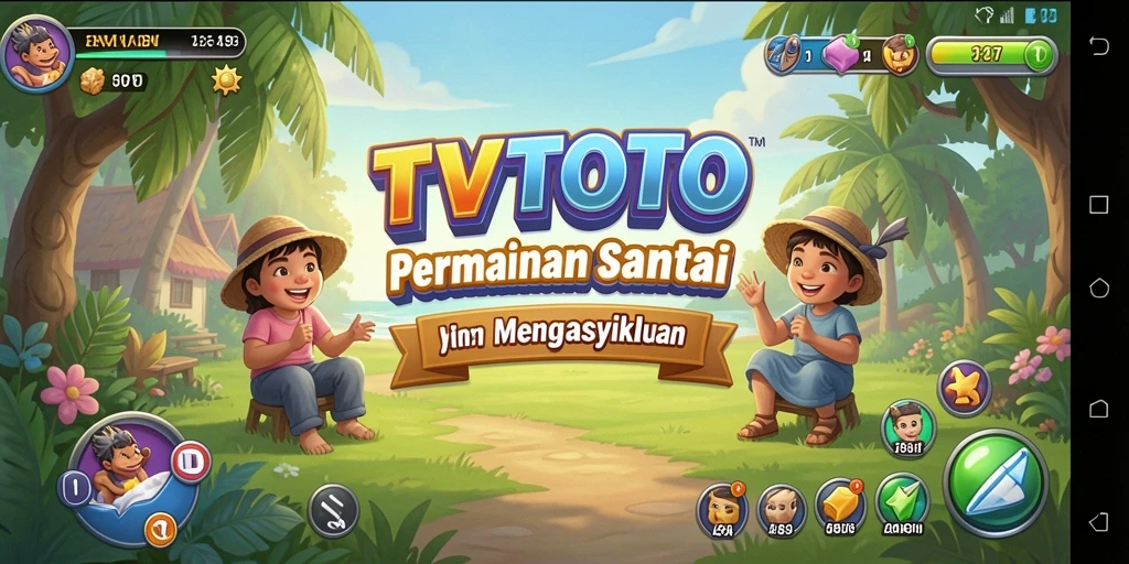 Tampilan gameplay seru di TVTOTO, penuh warna dan tantangan.