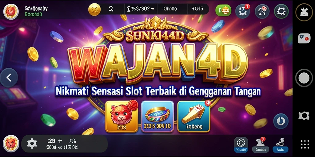 Tampilan gameplay seru di WAJAN4D dengan berbagai tema slot.