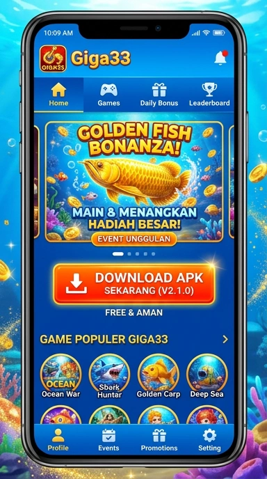 Tampilan utama aplikasi giga33 yang intuitif dan mudah digunakan.